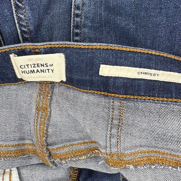 Citizens of Humanity High Rise Chrissy Dark Wash Skinny Jeans Womens Sz 26 - Picture 6 of 9